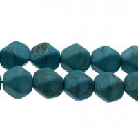 Syntetisk Turkis Bead, Skyblue, 14mm, Hole:Ca. 1mm, Ca. 250pc'er/Bag, Solgt af Bag