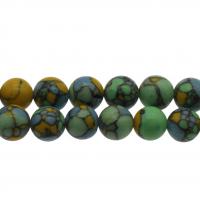 Synthetische Türkis Perle, rund, verschiedene Größen vorhanden, Bohrung:ca. 0.8mm, verkauft von Tasche