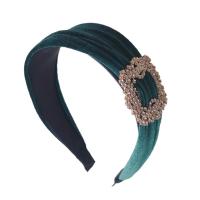 Hair Bands, Pleuche, with Tibetan Style, for woman & with rhinestone, more colors for choice, 120x40x390mm, Sold By PC