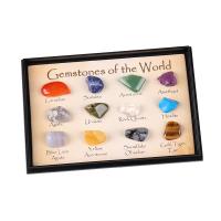 Полудрагоценный камень Коробочные украшения Драгоценный камень, для дома и офиса & разнообразный, 80x50x15mm, продается Box