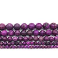 Luonnollinen Charoite helmiä, Pyöreä, kiiltävä, tee-se-itse & erikokoisia valinnalle, violetti, Reikä:N. 1mm, Myymät Strand