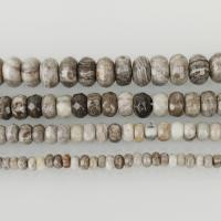 Silberblattjaspis Perle, verschiedene Größen vorhanden, Bohrung:ca. 1mm, verkauft per ca. 16 ZollInch Strang