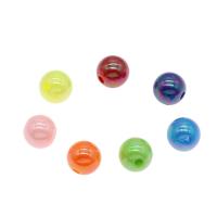 Perles bijoux en résine, Rond, normes différentes pour le choix, plus de couleurs à choisir, Trou:Environ 1.5mm, Vendu par sac