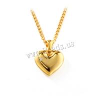 Stainless Steel Sweater Chain Necklace, 316L Stainless Steel, Heart, plated, Unisex, more colors for choice, 16x15mm, Sold Per Approx 27.2 Inch Strand