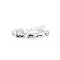Stainless Steel Bangle, 316L Stainless Steel, plated, Unisex & with letter pattern, more colors for choice, 8x58mm, Sold By PC
