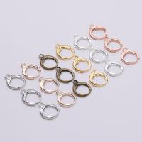 Brass Huggie Hoop Earring Finding, plated, DIY, more colors for choice, nickel, lead & cadmium free, 14x12mm, 20PCs/Bag, Sold By Bag