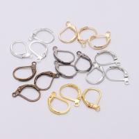 Brass Clip On Earring Finding, plated, DIY, more colors for choice, nickel, lead & cadmium free, 15x10mm, 20PCs/Bag, Sold By Bag