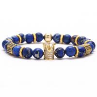 Lotus jaspe bracelet, avec Magnésite & Abrazine Stone & Jaspe d'impression, bijoux de mode & différents matériaux pour le choix & unisexe, 18.5-19.5cm, Vendu par PC