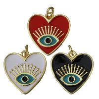 Brass Heart Pendants gold color plated enamel nickel lead & cadmium free Approx 3mm Sold By Lot