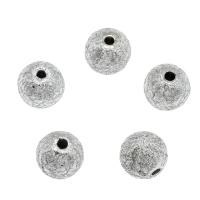 Harpiks smykker Perler, Resin, Runde, forskellig størrelse for valg, sølv, Hole:Ca. 2mm, Solgt af Bag