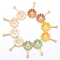 Tibetan Style Flower Pendants, with Plastic Pearl, gold color plated, enamel, more colors for choice, nickel, lead & cadmium free, 26*16mm, 20PCs/Bag, Sold By Bag