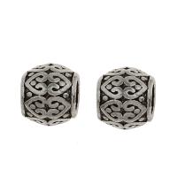 Tibetan Style European Beads, antique silver color plated, nickel, lead & cadmium free, 9x10mm, Hole:Approx 5mm, 30PCs/Bag, Sold By Bag