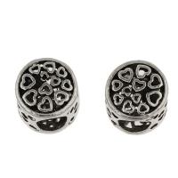 Tibetan Style European Beads, antique silver color plated, hollow, nickel, lead & cadmium free, 10x10x9mm, Hole:Approx 5mm, 30PCs/Bag, Sold By Bag