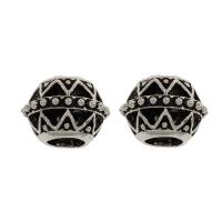 Tibetan Style European Beads, antique silver color plated, nickel, lead & cadmium free, 9x12x12mm, Hole:Approx 5mm, 30PCs/Bag, Sold By Bag