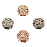 Zinc Alloy European Beads plated with rhinestone nickel lead & cadmium free Approx 5mm Sold By Bag