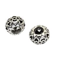 Zinc Alloy European Beads Round antique silver color plated nickel lead & cadmium free Approx 5mm Sold By Bag