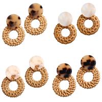 Trä Droppörhänge, med Zink Alloy & Akryl, mode smycken & olika stilar för val & för kvinna, nickel, bly och kadmium gratis, Säljs av PC
