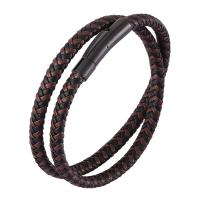 ПУ шнур браслеты, нержавеющая сталь, с Микрофибра PU, ювелирные изделия моды & Мужская & разный размер для выбора, продается PC