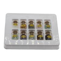 Edelstein Schmuckperlen, mit Kunststoff Kasten & Glas, gemischt, 32*21.8mm, 10PCs/Box, verkauft von Box