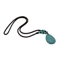 pierre gemme collier de chandail, avec corde en nylon, différents matériaux pour le choix & unisexe, 44x29x7.50mm, Vendu par Environ 26.7 pouce brin