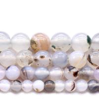 Ozean Achat Perle, rund, poliert, DIY & verschiedene Größen vorhanden, Bohrung:ca. 1mm, verkauft von Strang