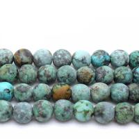 Natural African Turquoise Beads, Round, DIY & different size for choice & frosted, Hole:Approx 1mm, Sold By Strand