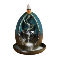 Backflow Incense Burner, Porcelain, handmade, for home and office & durable, 125x150mm, Sold By PC