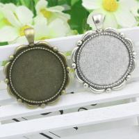 Tibetan Style Pendant Cabochon Setting, fashion jewelry & flat back, more colors for choice, 30mm, 100PC/Lot, Sold By Lot