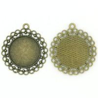 Pendentif en alliage de zinc Cabochon Cadre, bijoux de mode & dos plat, 25mm, 100PC/lot, Vendu par lot