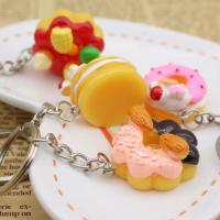 Bag Purse Charms Keyrings Keychains Resin with Zinc Alloy Unisex & mixed 2.5-3cm Sold By Lot
