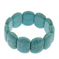 turquoise synthétique bracelet, bijoux de mode & unisexe, blue ciel, 25x18x7.50mm, Longueur:Environ 7.5 pouce, 10Strandstoron/lot, Vendu par lot