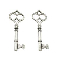 Zinc Alloy Key Pendants antique silver color plated hollow nickel lead & cadmium free Approx Sold By KG