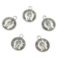 Tibetan Style Pendants, antique silver color plated, nickel, lead & cadmium free, 13.50x17x0.80mm, Hole:Approx 2mm, Approx 2500PCs/KG, Sold By KG