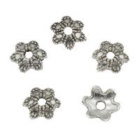 Zinc Alloy Bead Cap Flower antique silver color plated nickel lead & cadmium free Approx 1.8mm Approx Sold By KG