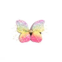 Alligator Hair Clip Zinc Alloy with glitter leather Girl & gradient color Sold By Lot