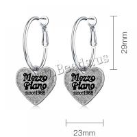 Titanium Steel  Earring, fashion jewelry & for woman, Sold By PC