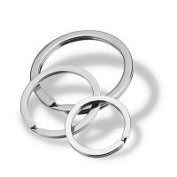 нержавеющая сталь Кабель брелок кольцо, Кольцевая форма, разный размер для выбора, оригинальный цвет, Приблизительно 20ПК/сумка, продается сумка