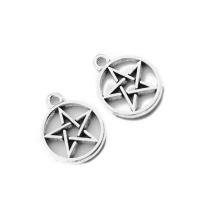Plastic Pendants pentagram antique silver color plated 21.5*17.8mm Approx Sold By Bag