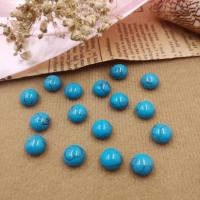 Synthetic Turquoise Cabochon blue polished Round Sold By Bag