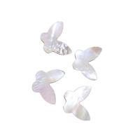 Weiße Muschel Cabochon, Schmetterling, poliert, verschiedene Größen vorhanden, 100PCs/Tasche, verkauft von Tasche