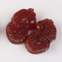 Red Agate Pendants Fabulous Wild Beast Carved red Sold By Lot