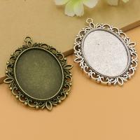 Tibetan Style Pendant Cabochon Setting, fashion jewelry & flat back, more colors for choice, 30x40mm, 100PC/Lot, Sold By Lot