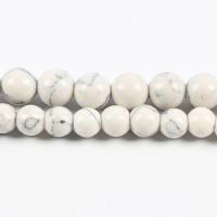 Howlite Beads Round DIY white Sold By Strand