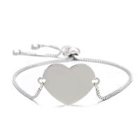 Stainless Steel Jewelry Bracelet Heart plated Unisex & box chain Sold Per Approx 9.06 Inch Strand
