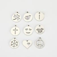 Stainless Steel Pendants, different styles for choice & hollow, 13mm, 10PCs/Lot, Sold By Lot