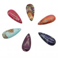 Natural Imperial Jasper Pendants, Impression Jasper, Teardrop, more colors for choice, 36x16x7mm, Hole:Approx 1mm, Sold By PC