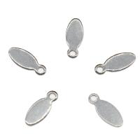 Stainless Steel Pendants, DIY, original color, 10x4x1mm, Hole:Approx 2mm, 1000PCs/Bag, Sold By Bag