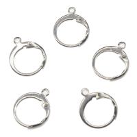 Stainless Steel Hoop Earring Component, with loop, original color, 14x12x1mm, Hole:Approx 1.5mm, 200PCs/Bag, Sold By Bag