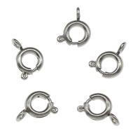 Stainless Steel Spring Ring Clasp, different size for choice, original color, 50PCs/Bag, Sold By Bag