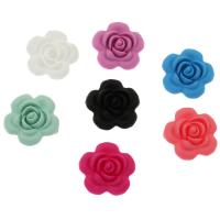 Beads silicone, Rose, Mais cores pare escolha, 40x39.50x16mm, Buraco:Aprox 2mm, Aprox 100PCs/Bag, vendido por Bag
